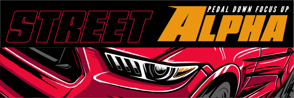 i pedal down the street MUSTANG MANGA STICKERS – Street Alpha