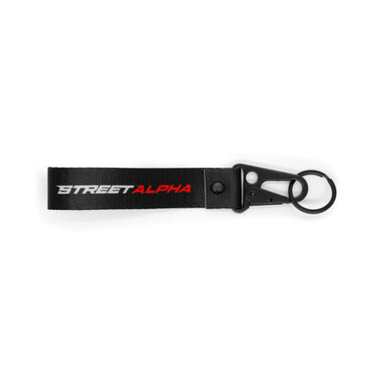 STREET ALPHA EMBROIDERED KEYCHAIN