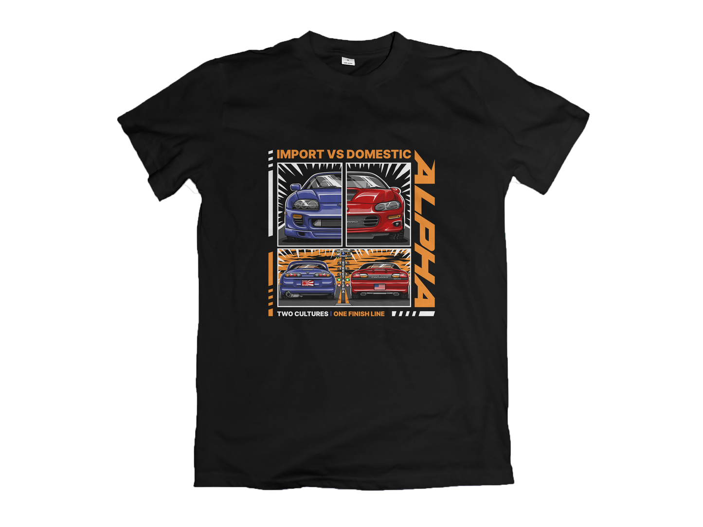 STREET ALPHA IMPORT VS DOMESTIC T-SHIRT